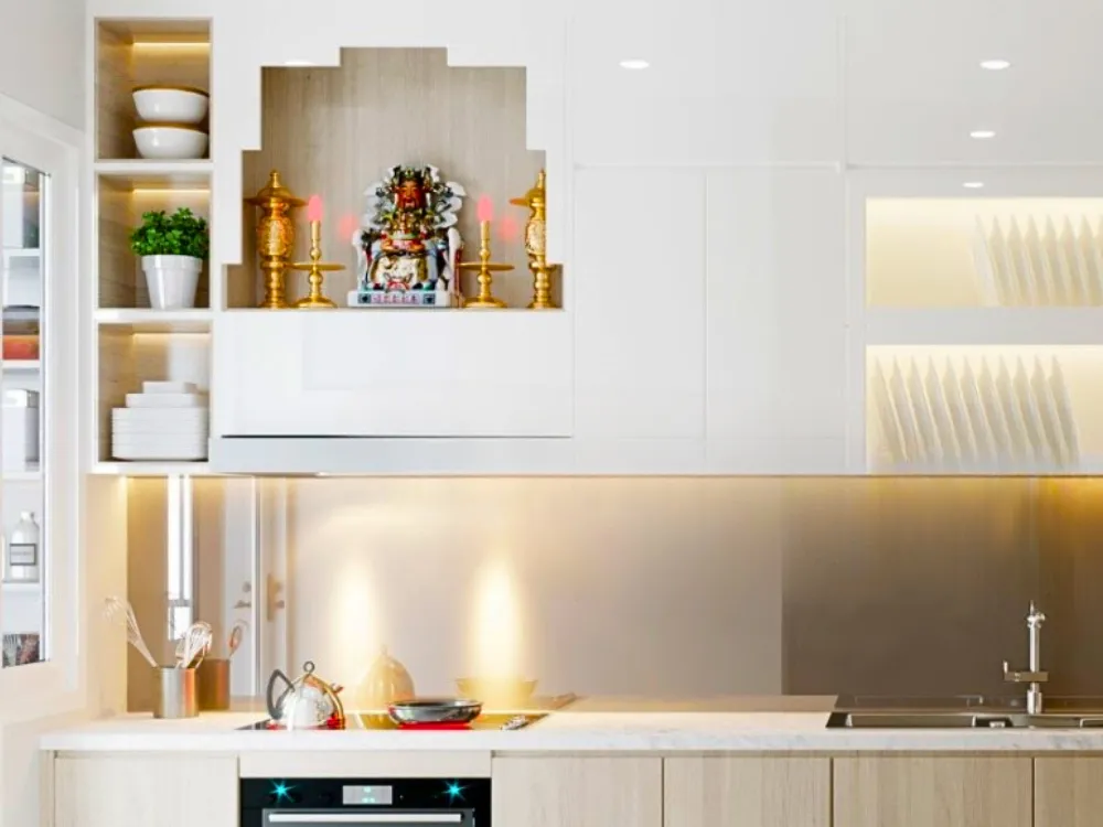 Bàn thờ ông Táo không nên để ngay phía trên bếp nấu