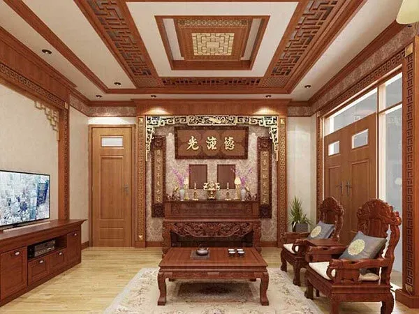 Mẫu trần gỗ đẹp cho nhà ống