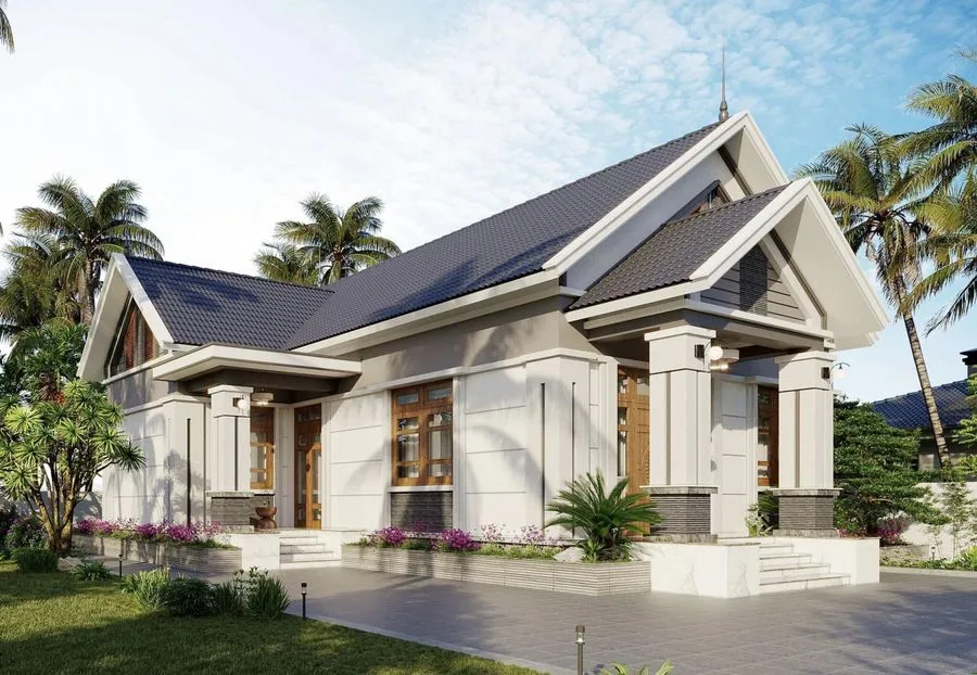 Kiến trúc nhà vườn mái Thái chống nóng