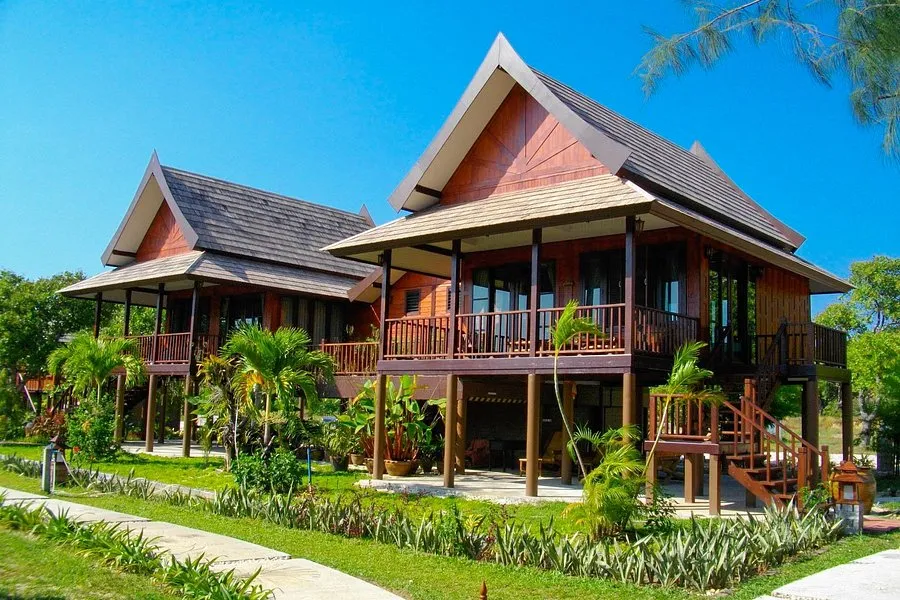 Mẫu nhà sàn mini mang thiết kế kiểu nghỉ dưỡng