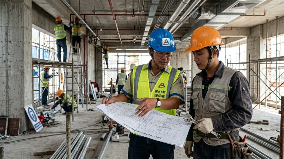 Dịch vụ trọn gói luôn có Kỹ sư giám sát độc lập, đảm bảo chất lượng từng centimet.