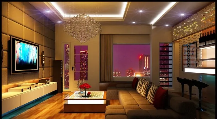 Đèn hắt trần được sử dụng nhiều trong căn hộ hoặc nhà hàng, khách sạn tăng sự ấm cúng, sang trọng cho không gian.