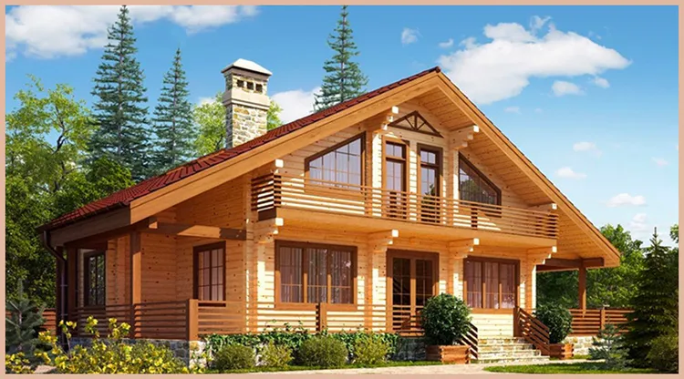Nhà gỗ mang đậm nét đẹp tự nhiên, gần gũi với thiên nhiên, tạo cảm giác ấm cúng và gần gũi.