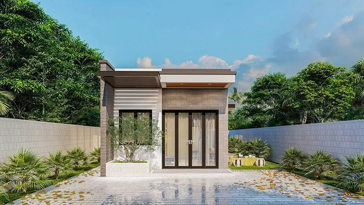 Nhà cấp 4 hiện đại thường được xây dựng bằng các vật liệu xây dựng mới như bê tông cốt thép, tấm lợp sinh thái, kính cường lực, nhôm kính, giấy dán tường…