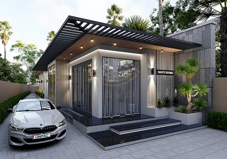 Nhà cấp 4 hiện đại thường có thiết kế đơn giản, tối giản hóa các chi tiết kiến trúc để tạo nên không gian sống hiện đại, tiện nghi và tiết kiệm chi phí xây dựng.
