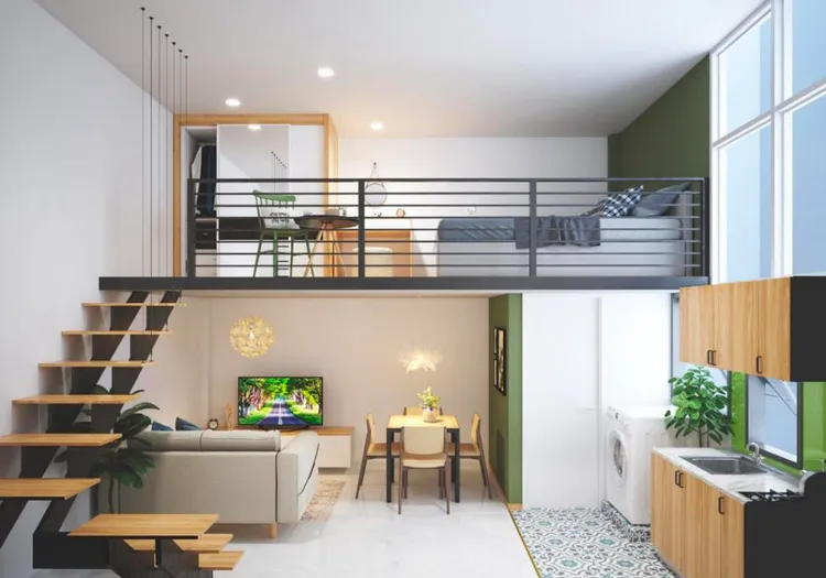 Thiết kế nội thất nhà gác lửng 3 phòng ngủ đẹp hiện đại năm 2022 - YouTube