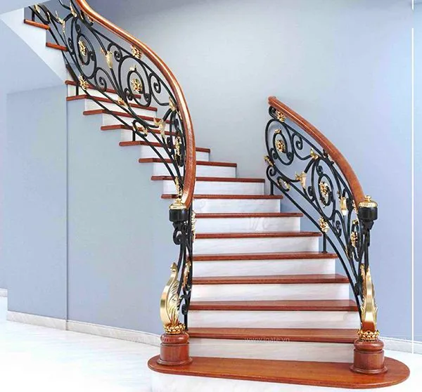 Tổng hợp 19 mẫu cầu thang sắt nghệ thuật đẹp, sang trọng và hút mắt cho bạn đọc tham khảo và lựa chọn