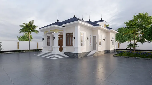 Nhà cấp 4 mái Nhật mang đến cảm giác yên bình, thanh thản, sân vườn xanh mát