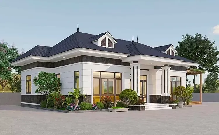 Thiết kế đơn giản nhưng không kém phần ấn tượng. Các vật liệu xây dựng thường được sử dụng trong nhà cấp 4 mái Nhật bao gồm gỗ, đá, xi măng và thép, với sự kết hợp giữa các vật liệu này tạo nên một vẻ đẹp tự nhiên, hài hòa và gần gũi với thiên nhiên.