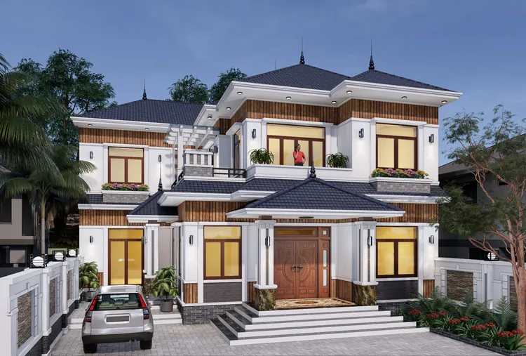 Kiến trúc nhà mái Nhật thường sử dụng nhiều cửa sổ và bức tường kính để tận dụng ánh sáng tự nhiên, tạo không gian sống rộng rãi, thông thoáng, giúp giảm thiểu sử dụng đèn điện và tiết kiệm năng lượng.
