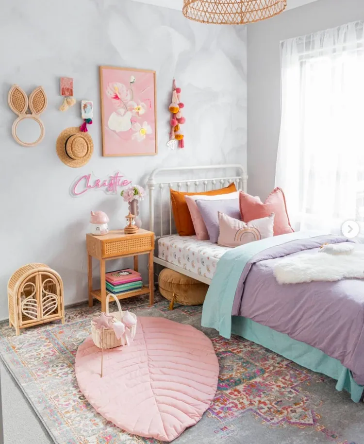 Mẫu phòng ngủ dành cho các bé yêu thích màu pastel tươi tắn