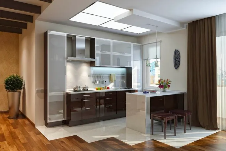 Không gian bếp được nâng tầm với mẫu tủ bếp cao cấp, không chỉ mang tính thẩm mỹ cao mà còn đảm bảo sự tiện nghi và chất lượng cho phòng bếp