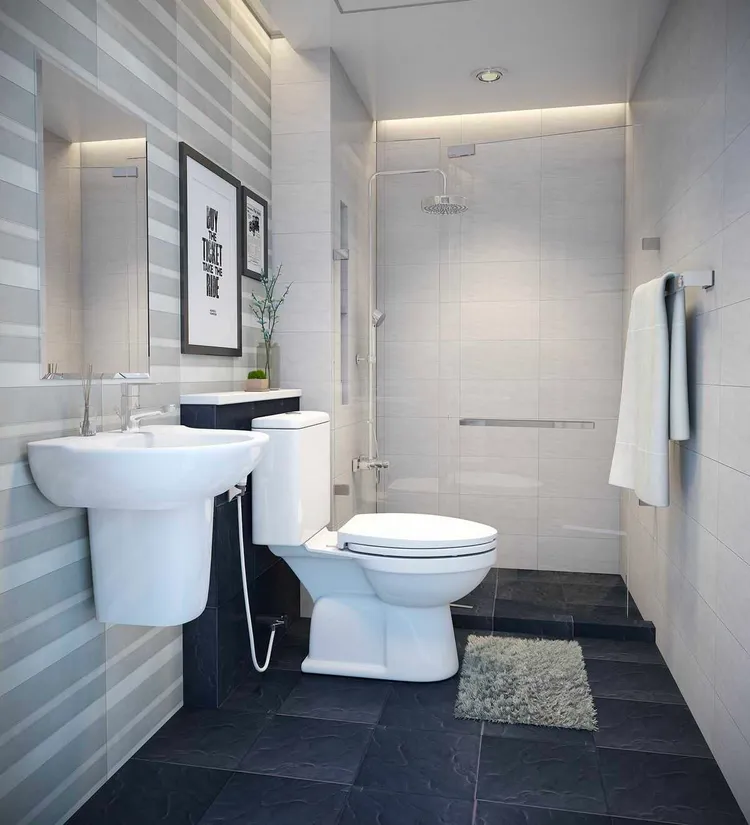 Phòng tắm có diện tích 4m2 có thể trở thành một không gian đẹp và tiện nghi nếu được thiết kế, sắp xếp hợp lý và sử dụng các vật liệu, thiết bị phù hợp