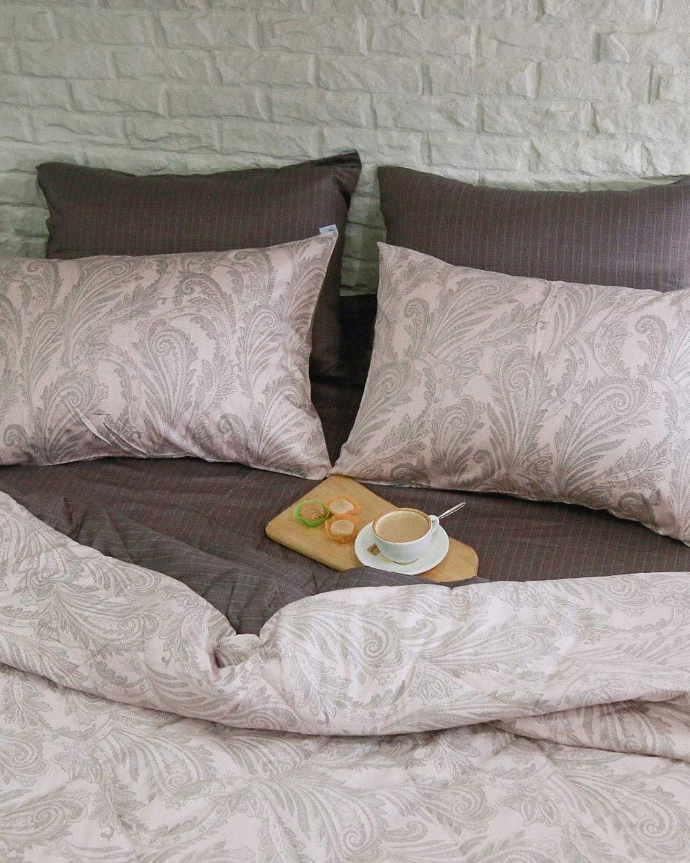 Set Chăn Ga Premium Nâu Trầm Ấm