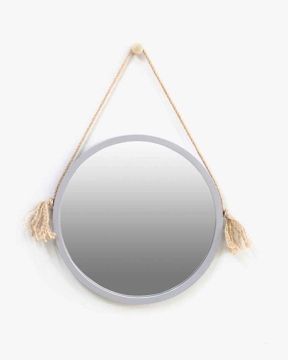 Gương Tròn Treo Tường Xám