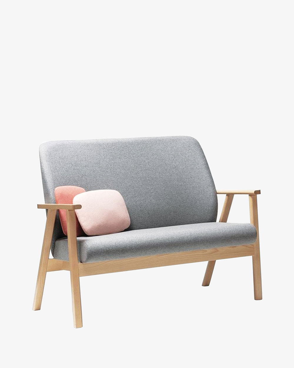 Sofa Khung Gỗ Nệm Xám