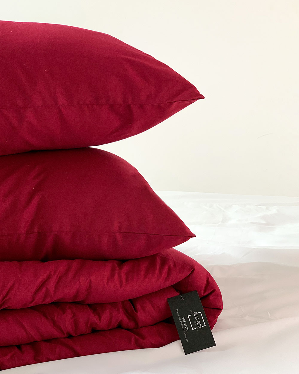 Bộ Chăn Ga Gối Cotton Satin Đỏ