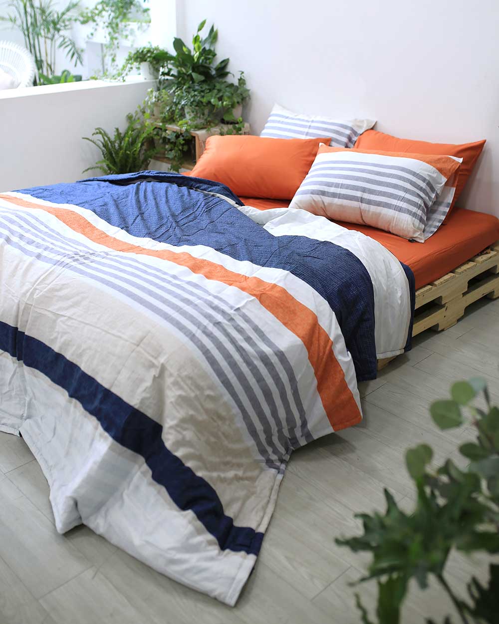 Bộ Chăn Ga Gối Cotton Satin Rainy Collection 4