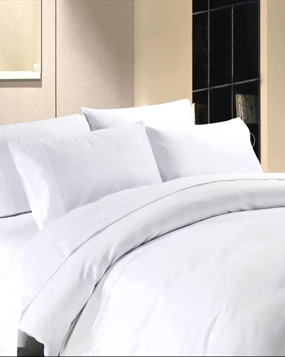 Bộ Ga Gối Cotton Trắng