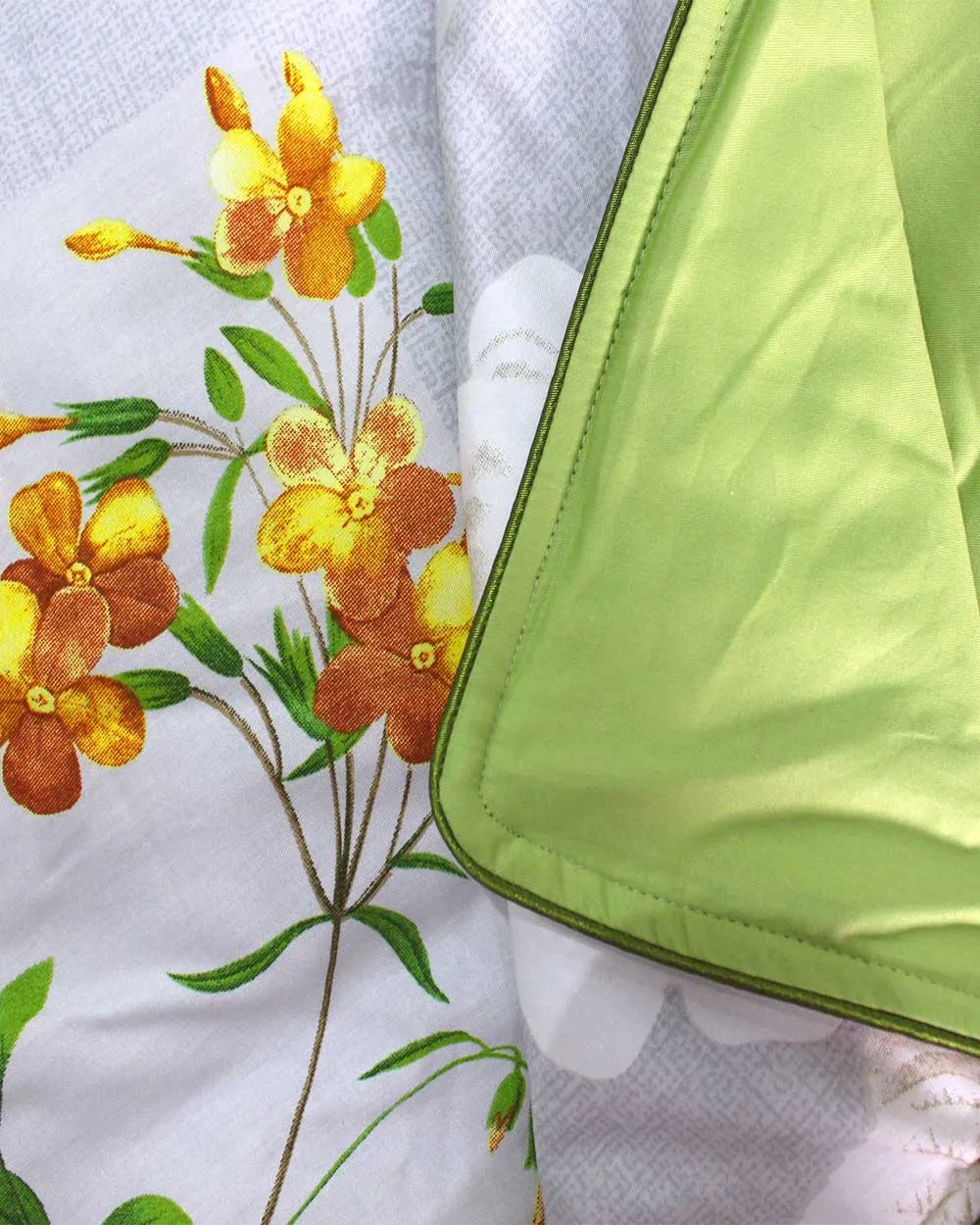 Bộ Vỏ Chăn Ga Gối Cotton Satin Hoa Vàng Bộ Vỏ Chăn Ga Gối Cotton Satin Hoa Vàng