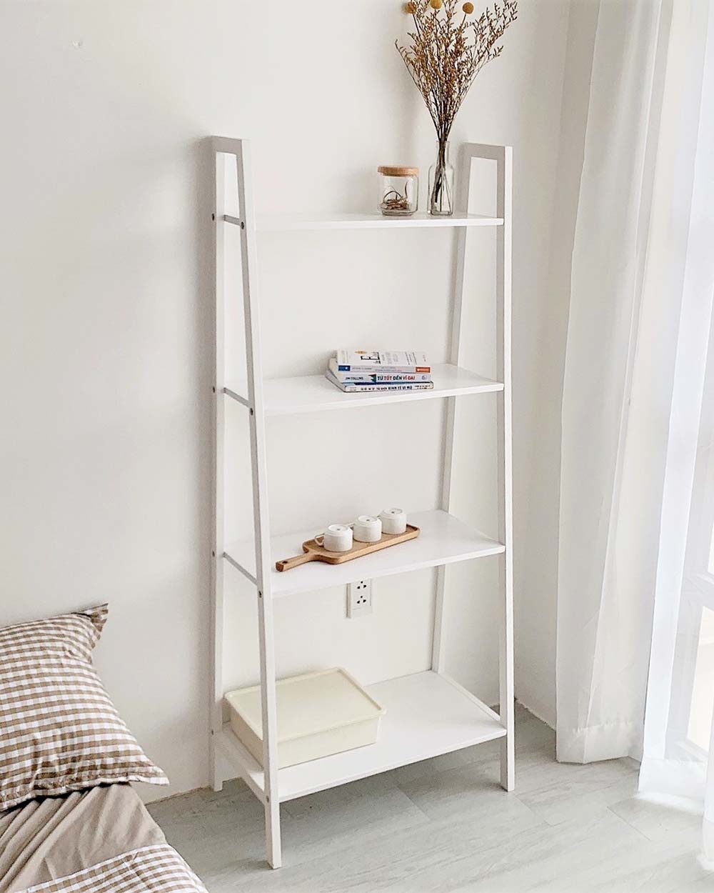 Kệ Sách Đa Năng 4 Tầng Trắng