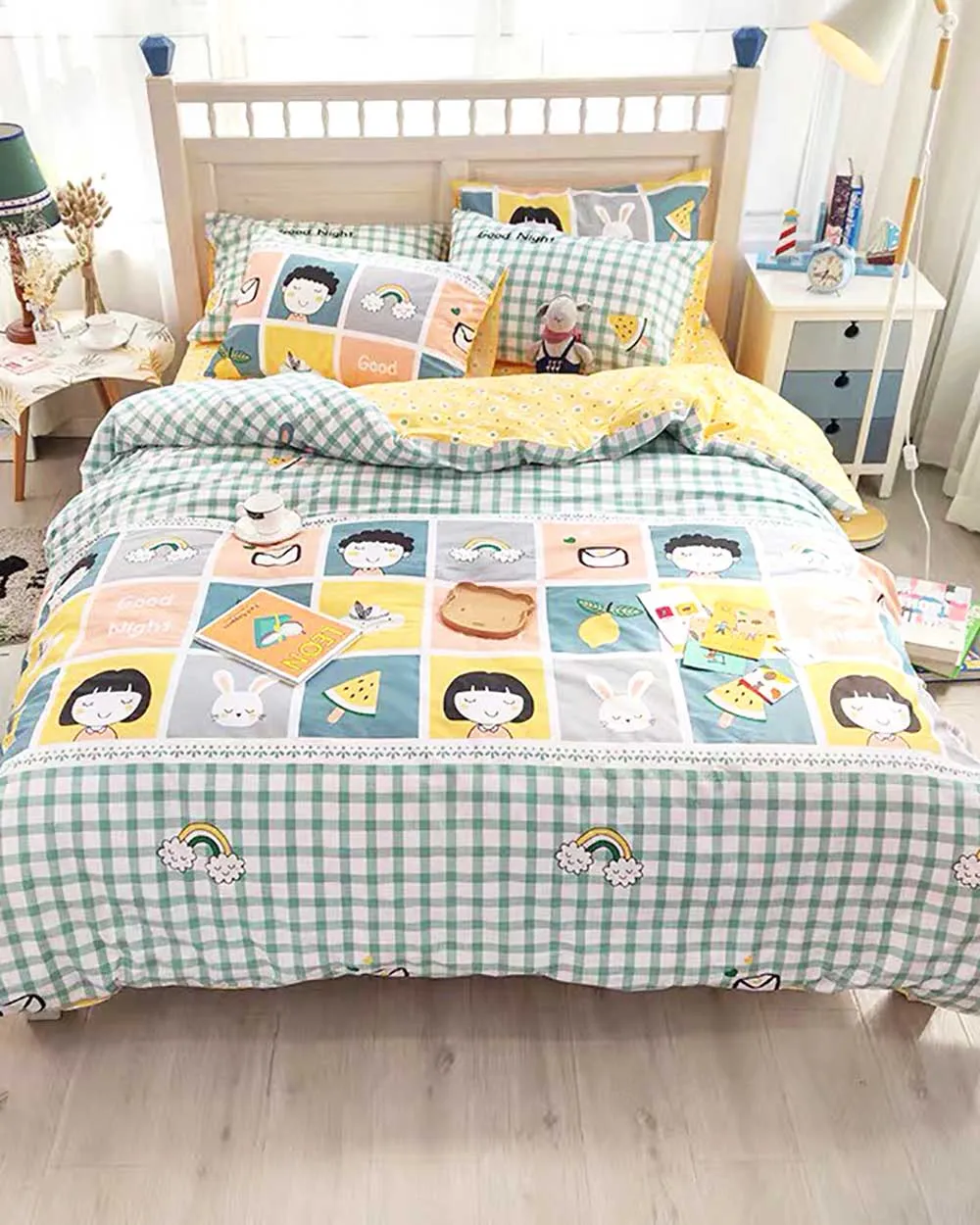 Bộ Chăn Ga Gối Cotton Sweet Love 36 Bộ Chăn Ga Gối Cotton Sweet Love 36
