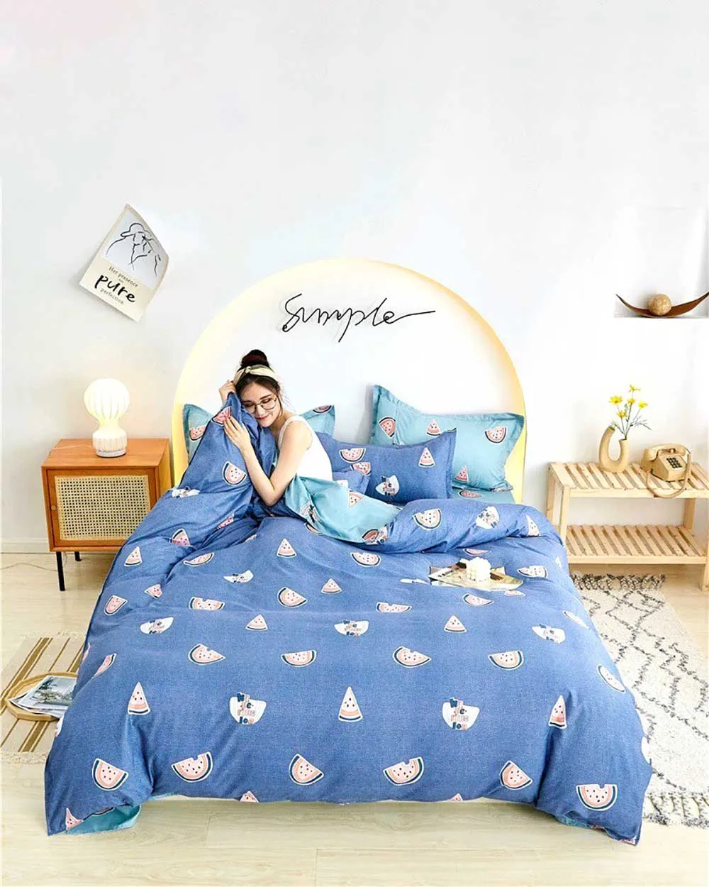 Bộ Chăn Ga Gối Cotton Sweet Love 59