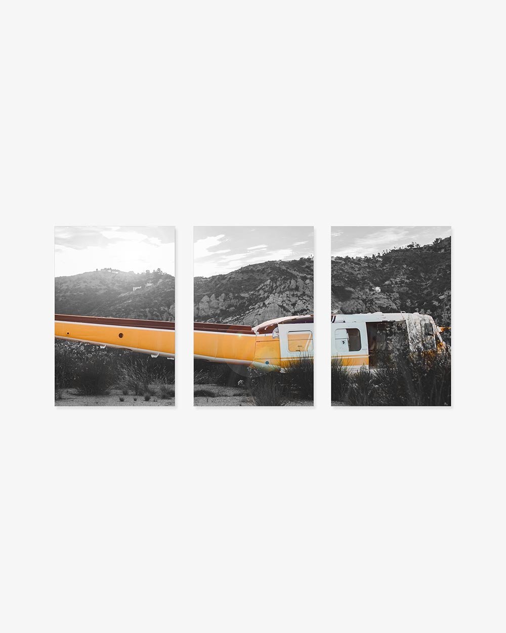 Bộ 3 Tranh Landscape Yellow