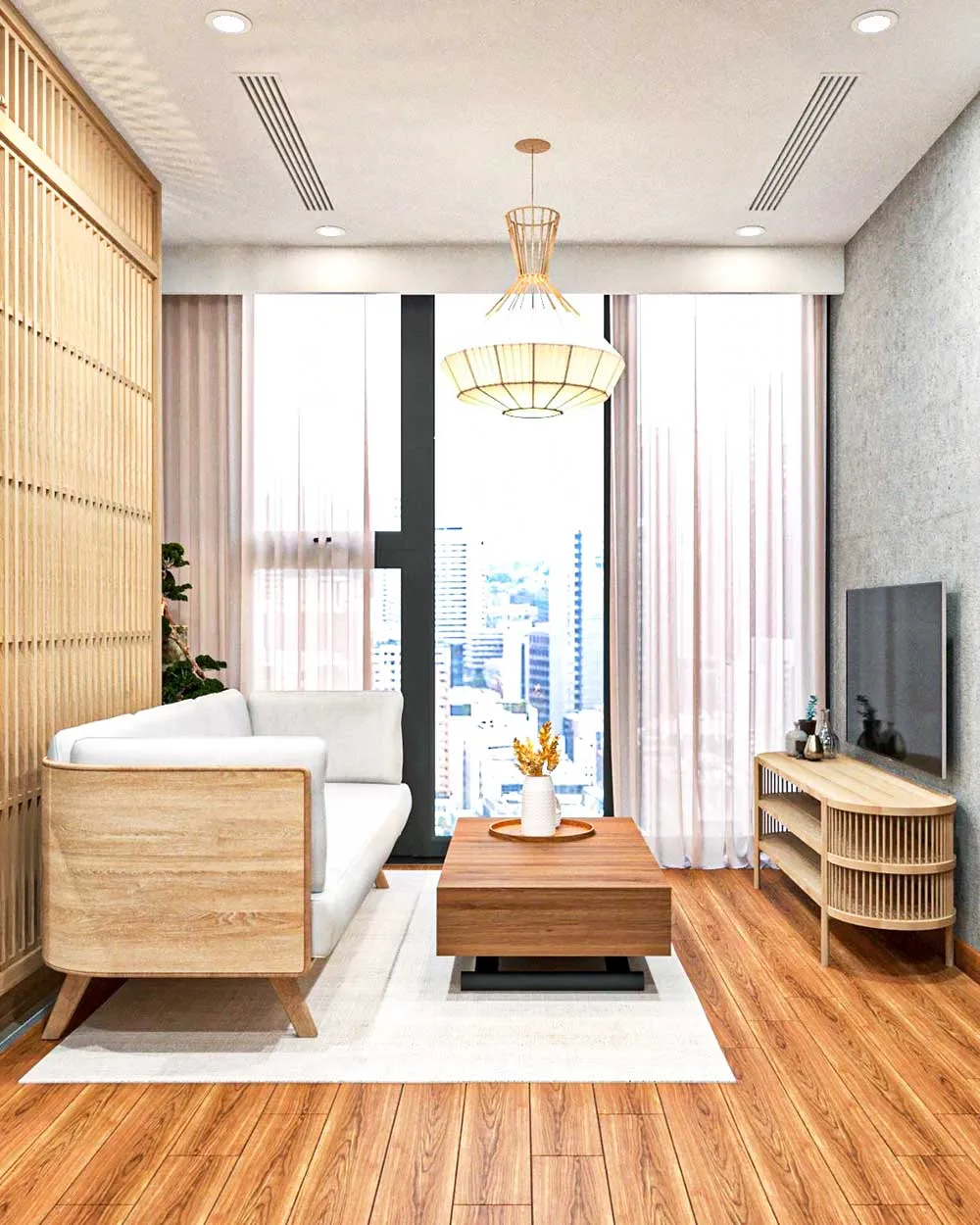 Bộ Nội Thất + Hoàn Thiện Phòng Khách Phong Cách Japandi 03 (7 Phần) Bộ Nội Thất + Hoàn Thiện Phòng Khách Phong Cách Japandi 03 (7 Phần)