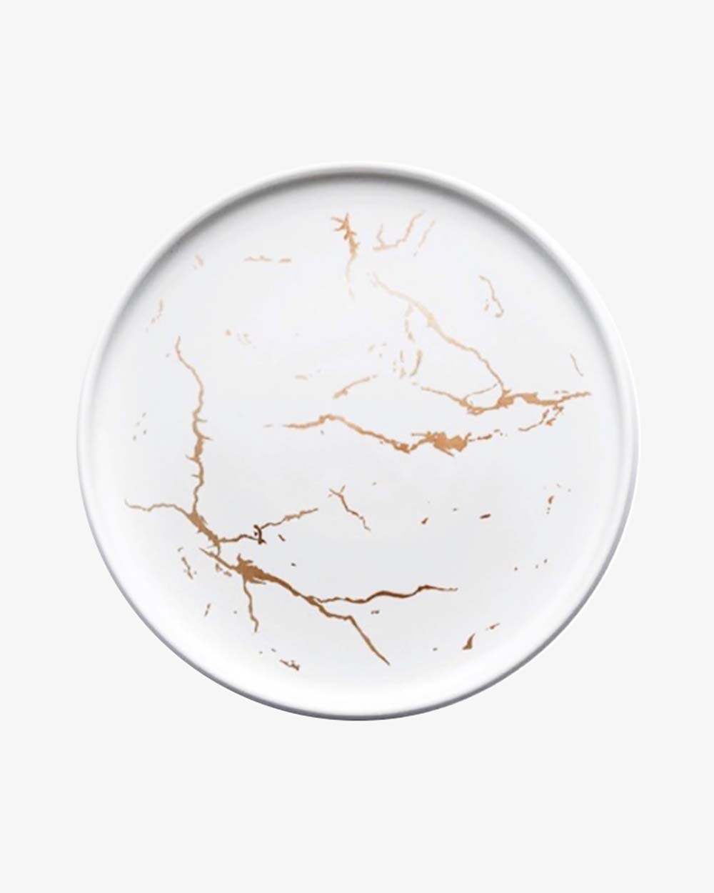 Dĩa Ăn Stoney Marble Trắng Vân Vàng