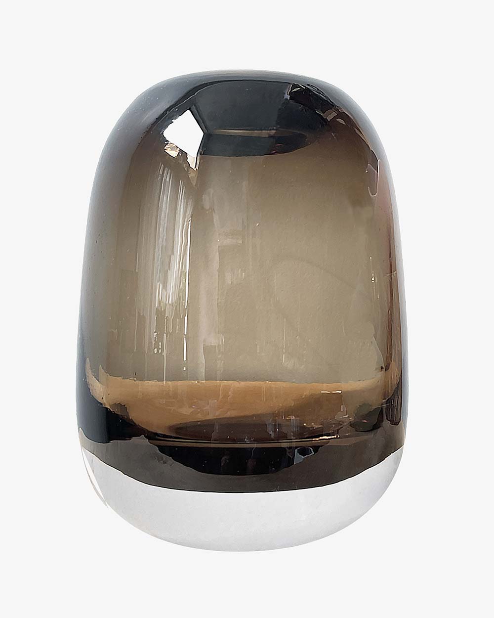 Bình Thủy Tinh Quả Trứng Egg Màu Vàng Amber - 2 Size