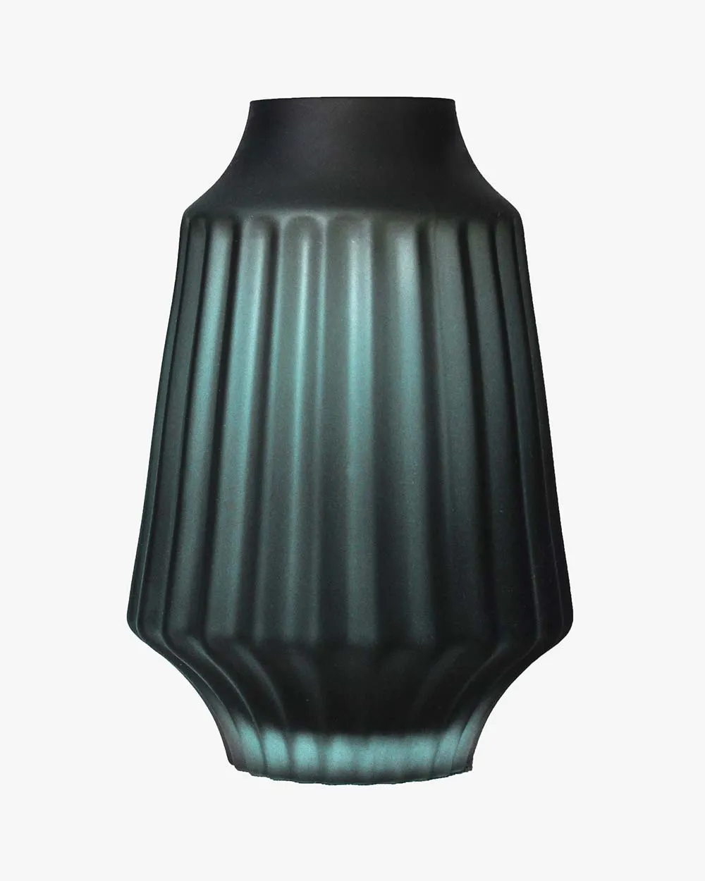 Bình Thuỷ Tinh Nhám Sọc Xanh Lá Đậm Midnight Size M