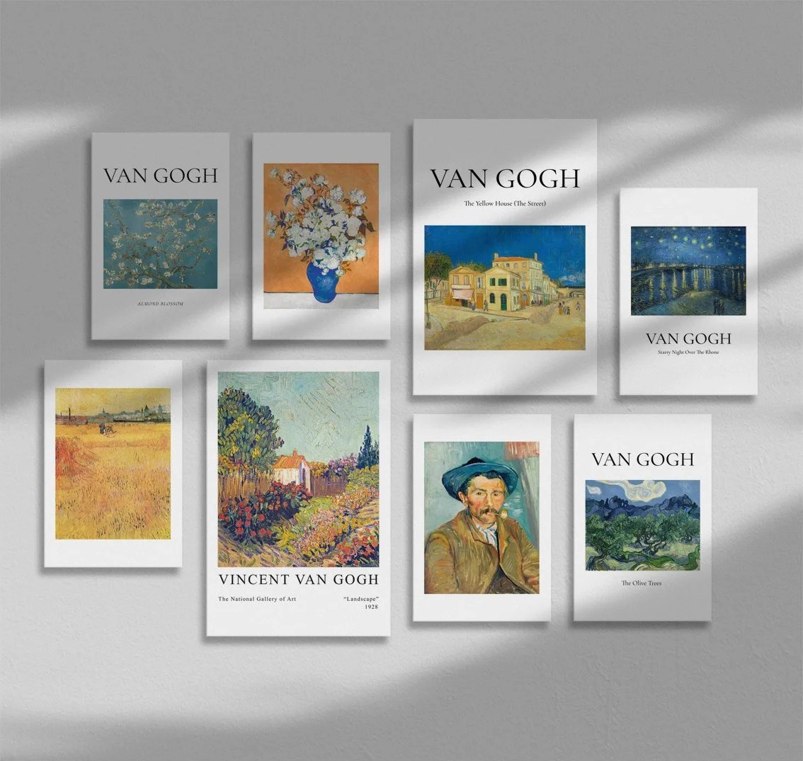 Bộ 8 Tranh Phong Cách Van Gogh Cổ Điển