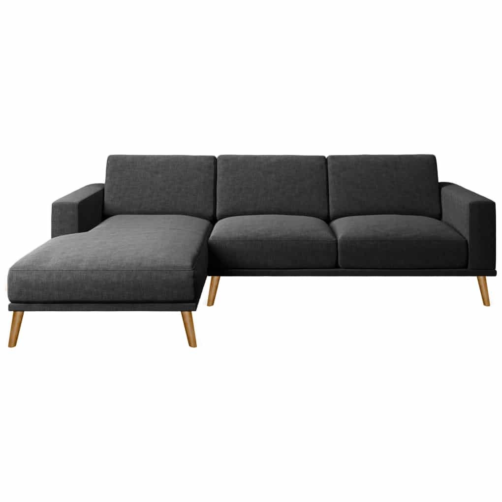 Sofa Vải Góc Trái London Xám Đậm