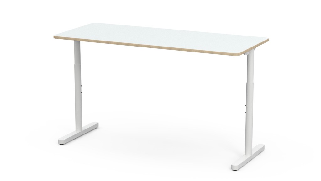 Bàn Nâng Hạ GEO Trắng 1M2