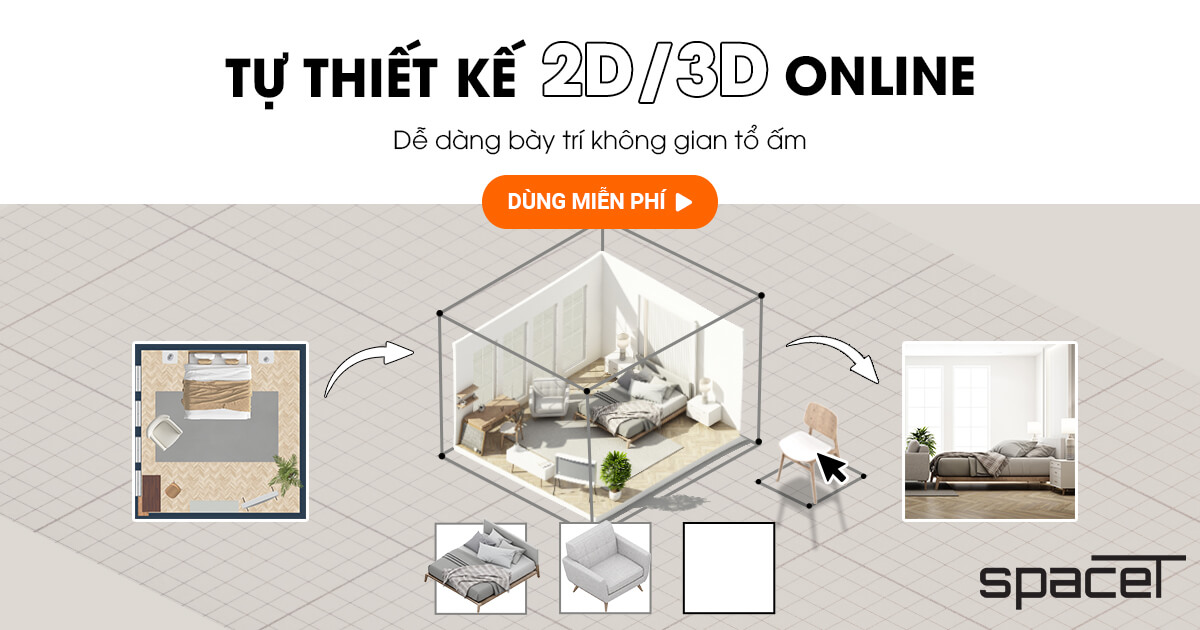tự thiết kế phòng ngủ 3D